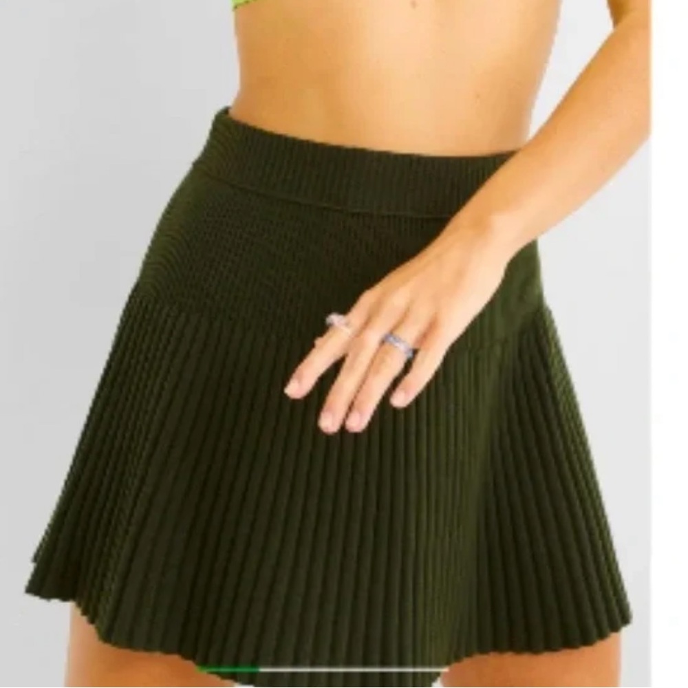 Aerie green knit skirt